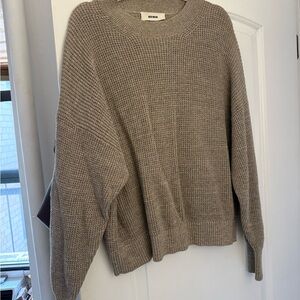 Buck Mason Seafarer Cotton Crew Sweater in Marled Coastal Cedar